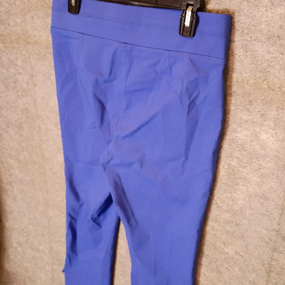 Raffaella Women's 8 Blue Stretch Pull-On Capri Pants Cropped Everyday Casual - Picture 8 of 14